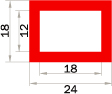 Курсор на календарь шириной 180-230мм,красный, уп.100шт.