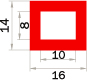 Курсор на календарь шириной 130-180мм,красный, уп.100шт.